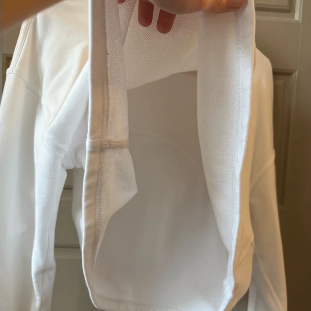 Lululemon cropped all yours hoodie -white - Picture 3 of 6